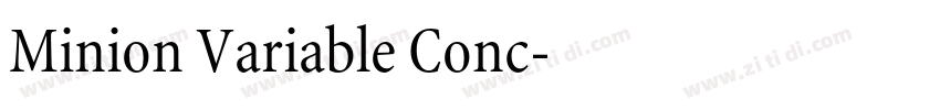 Minion Variable Conc字体转换
